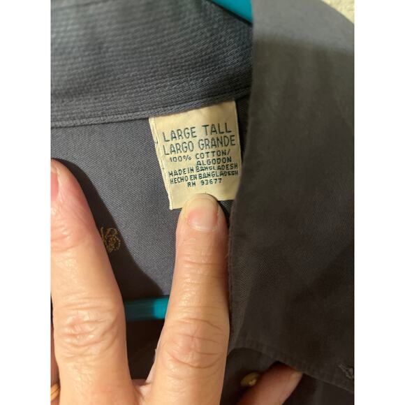 St. John’s Bay Bay Twill men’s long sleeve shirt size large tall - Picture 3 of 4